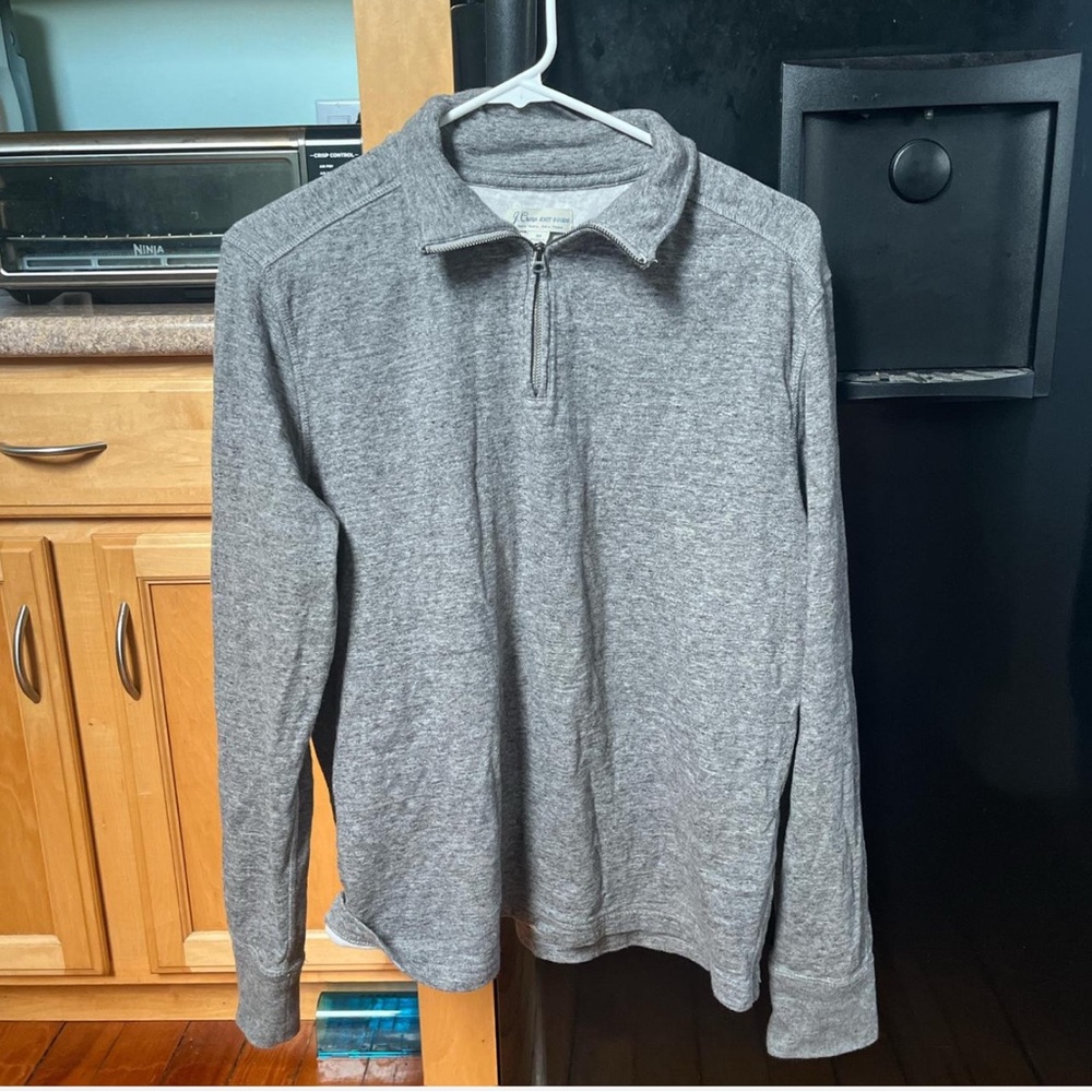 J-Crew Gray Quarter-Zip Pullover